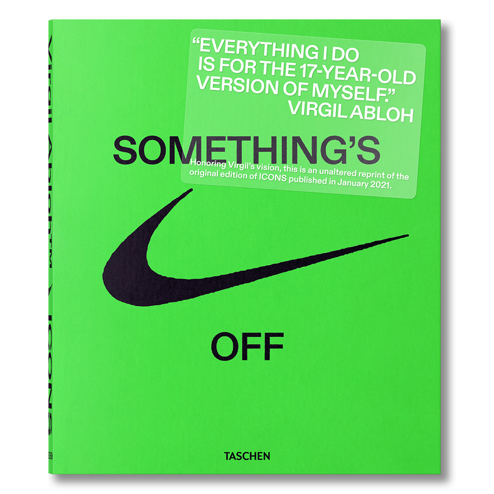 Taschen designové knihy Virgil Abloh. Nike. ICONS