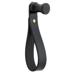 Výprodej Bolia designové nástěnné věšáky Trapeze Hook (dub černě mořený/ kůže černá)
