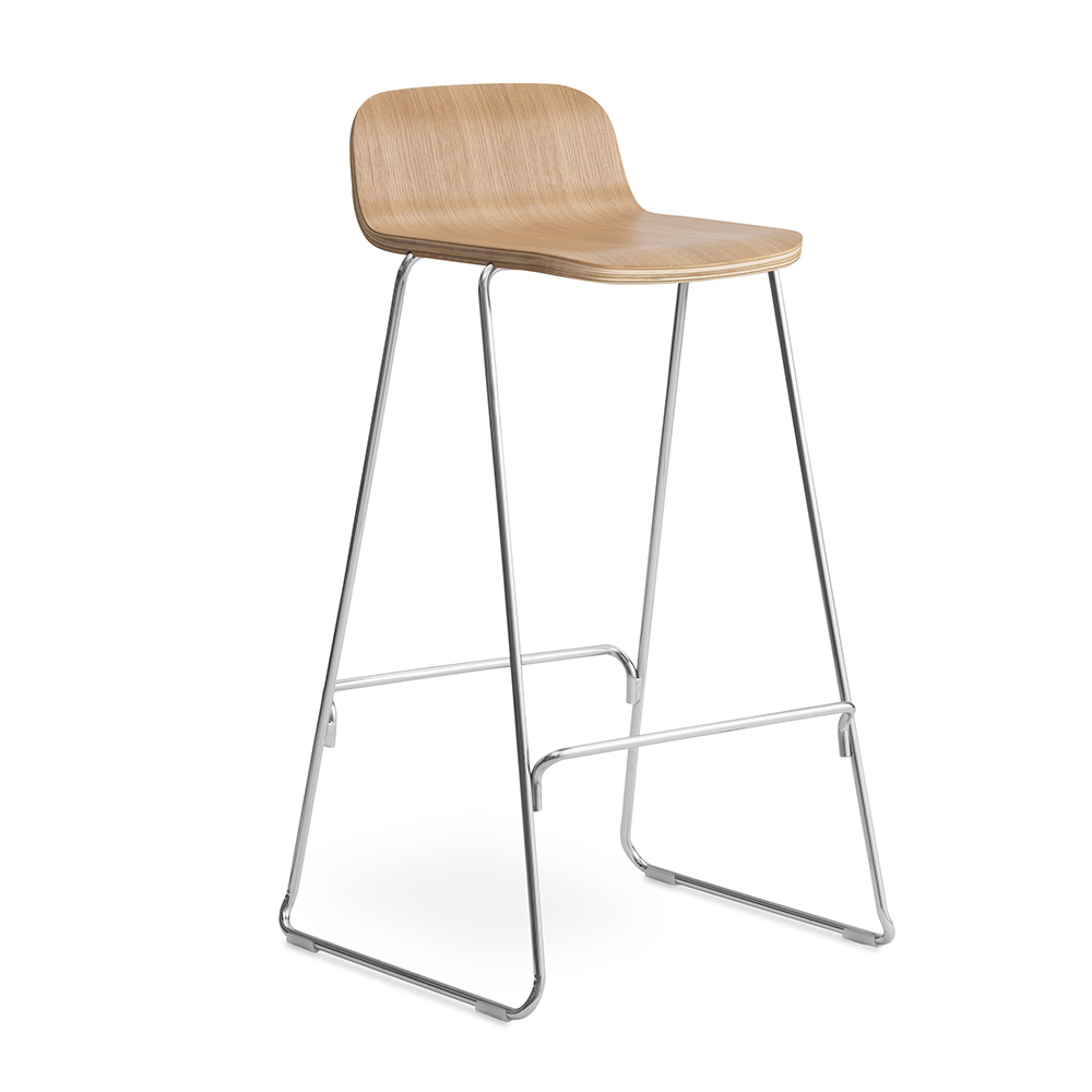 Normann Copenhagen designové barové židle Just Barstool W.Back High (výška 75cm)