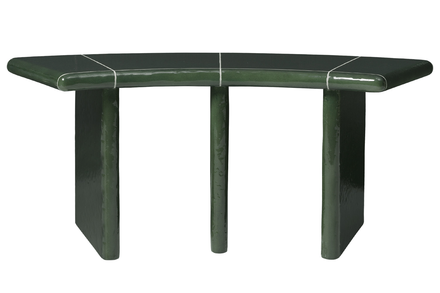 Ferm Living designové zahradní lavice Deya Curved Bench