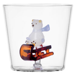 Ichendorf Milano designové sklenice na vodu Snow Games Tumbler Bear And Bobsleigh