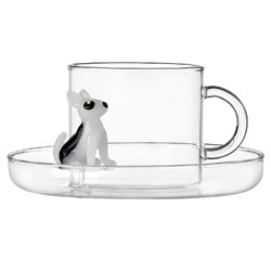 Ichendorf Milano designové šálky na čaj Dogs Tea Cup With Saucer Bull Terrier