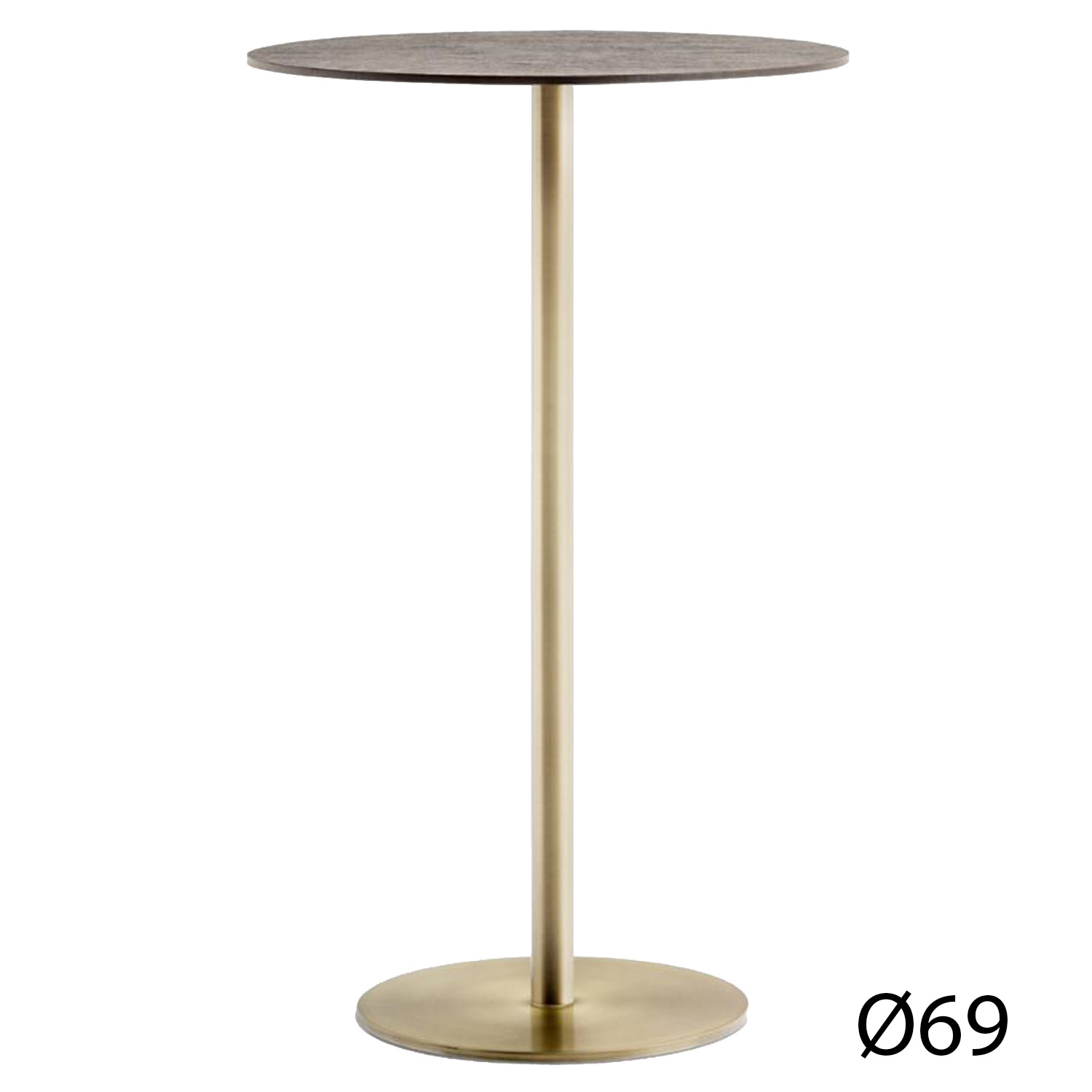 Pedrali designové kavárenské stoly Inox 4404 (Ø 69cm)