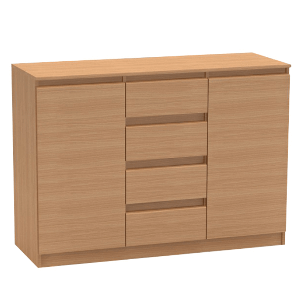 2 dveřová komoda se 4 šuplíky