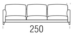 Beltá / Frajumar designové sedačky Slim 250 cm