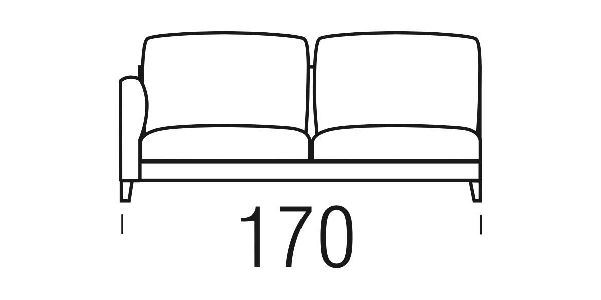 Beltá / Frajumar designové sedačky Slim 170cm open