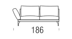 Beltá / Frajumar designové sedačky Asso 186cm open