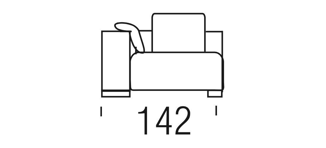 Beltá / Frajumar designové sedačky Suit 142cm open