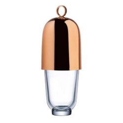 Nude designový cocktail shaker s kovovým vršekem Hepburn