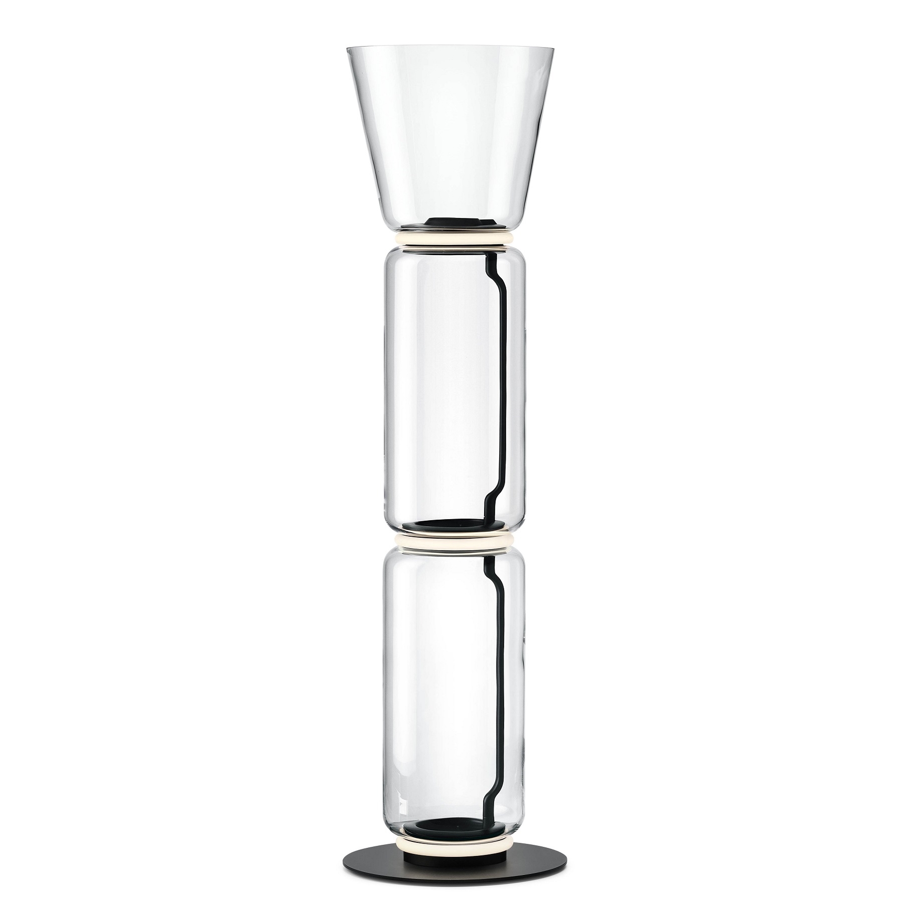 Flos designové stojací lampy Noctambule Floor 2 High Cylinders Cone