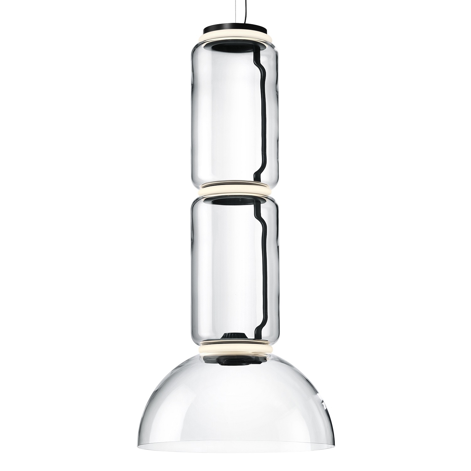 Flos designová závěsná svítidla Noctambule Suspension 2 Low Cylinder Bowl