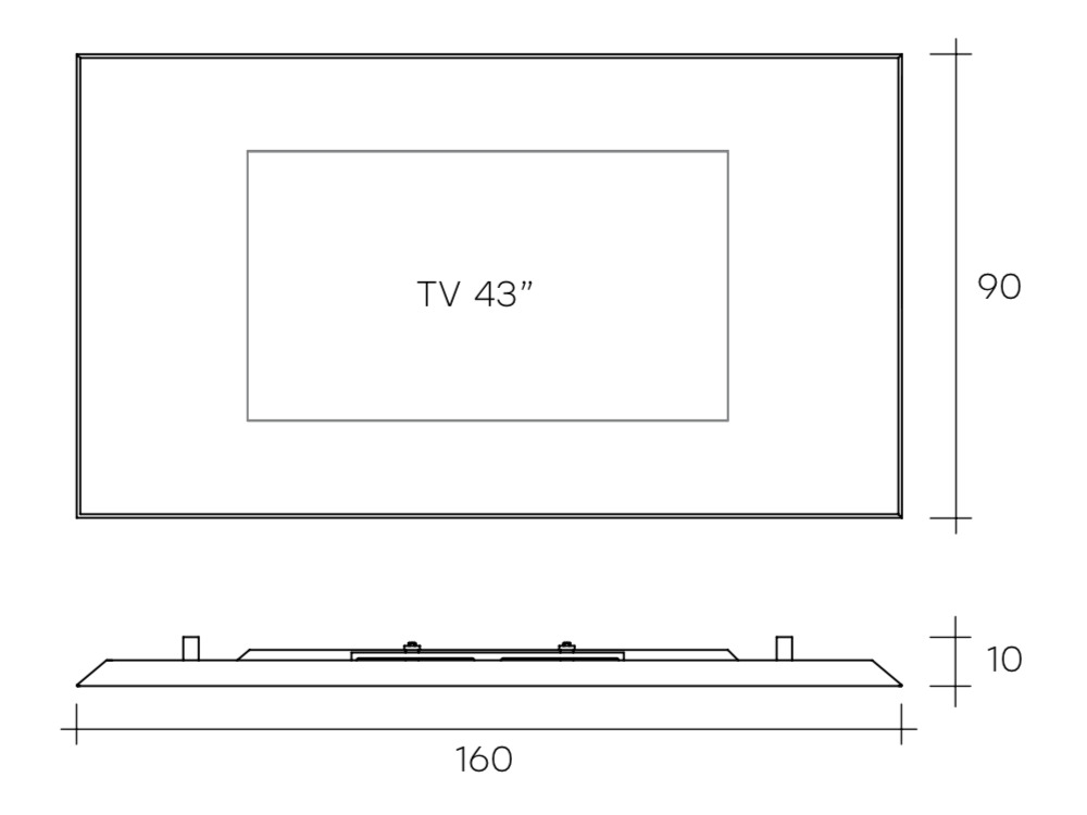 Fiam designové televizní rámy Mirage (pro TV 43")