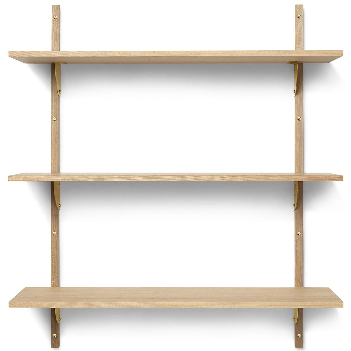 Ferm Living designové nástěnné police Sector Shelf Triple Wide