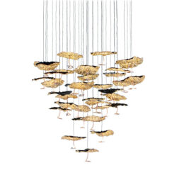 Catellani & Smith designová závěsná svítidla Gold Moon Chandelier