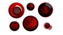 Ibride designové mísy a talíře Ming China Red