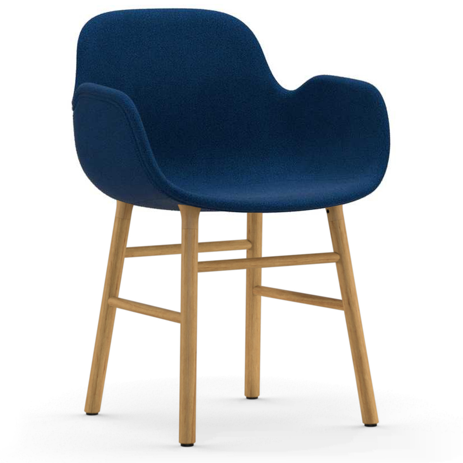Výprodej Normann Copenhagen designové židle Form Armchair Wood (polstrování modré