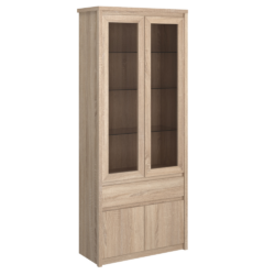 Vitrína se šuplíkem 2D2W1S